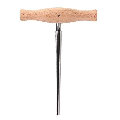 Violin Reamer, Precision Tool for Violin Peg Hole Reamer, 3/4 & 4/4 Sizes, 1:30 Taper, Steel Body with Wood Handle, for Violin Players, Music Teachers, and Instrument Repair Professionals, for Home Practice, Music Schools, and Professional Repairs