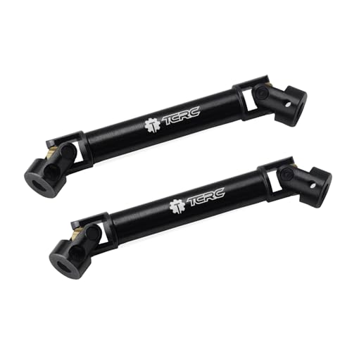 2PCS Hard Steel Extended Longer Drive Shafts with D Shaped Hole for Axial AX24 XC-1 (Match Upgraded Extended Chassis Suspension Links) - style: Longer Drive Shafts