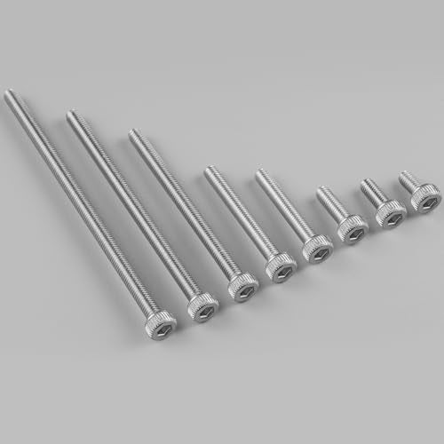 180pcs M3 x 8mm Hex Socket Head Cap Screws Bolts, 304 Stainless Steel 18-8, Allen Socket Drive,Bright Finish, Full Threads,with Hex Spanner - size: M3 x 8mm