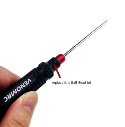 VENOMRC-11IN1 RC Tools Kits Box Set Screwdriver Pliers Hex Repair for Helicopter Multirotors/RC CAR,Remote Control Car/Airplane(Black-RED)