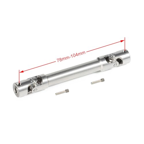 RC Car Drive Shafts for Axial 1/18 for UTB18 for Capra for Unlimited for Trail Buggy Upgrade Drive Shaft Universal Joint Driveshaft RC Rock Crawler Car Parts(78mm) - size: 78mm
