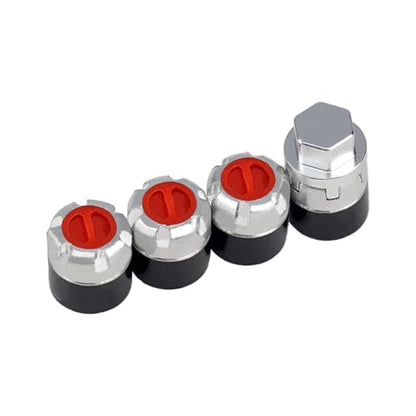4PCS TGCWENG M4 CNC Aluminum Alloy RC Wheel Hex Nuts with Tools Suitable for TRX4 Axila SCX10 Redcat HSP Etc 1/10 RC Crawler Car (Red) - color: Red