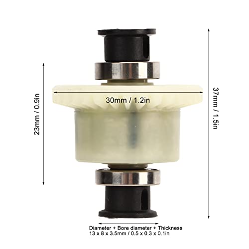 30T RC Car Differential, RC Differential Drive Gear Assembly 37x30mm/1.5x1.2in Bevel Gear Drive Wheel Set for SCY 16101 16102 16103 16201 1/16 RC Car