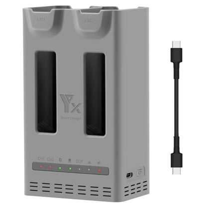 Portable Dual-Channel Smart Charger for DJI Avata 360 Drone Fast Charging Hub with Storage Mode 2-Slot Battery Charger for Avata 360 Drone Accessories
