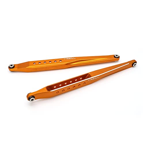 Treal Aluminum 7075 CNC Machined Rear Trailing Arms(2) for Axial 1/10 RBX10 Ryft (Orange) - color: Orange