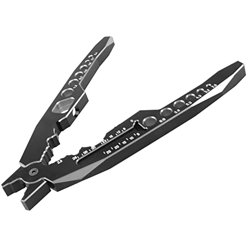 RC Shock Absorber Pliers RC Multifunction Pliers RC Rod Ends Disassemble Tools & Small Cross Socket Spanner Compatible with Traxxas Arrma Axial Losi Redcat HSP 1/8 1/10 RC Car Truck (Black) - color: Black