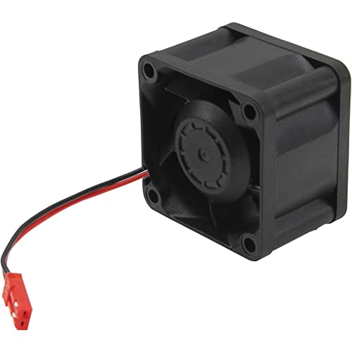 RC Motor Heatsink Radiator with High Speed Cooling Fan Heat Sink Compatible with Traxxas 1/8 4WD Sledge 95076-4 RC Monster Truck (Black) - color: Black