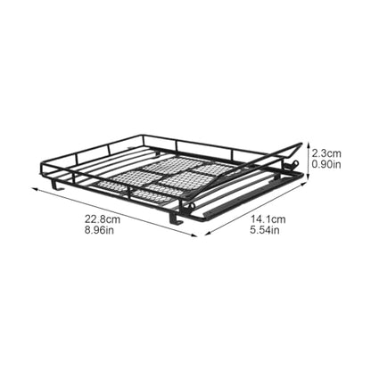 Luxshiny Car Roof Luggage Bracket Durable Cargo Holder for Crawler Lightweight Design Compatible with Simulation Accessories Black - size: 22.8X14.1cm