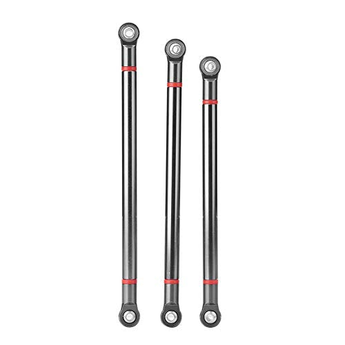 RC Crawler Steering Linkage, Adjustable Aluminum 8PCS Set Chassis Link Rod 1/10 Scale for RC Hobbyists, Off-Road Enthusiasts, Trail Crawling Models (Color)