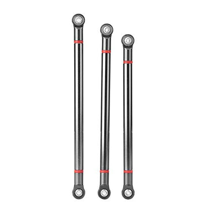 RC Crawler Steering Linkage, Adjustable Aluminum 8PCS Set Chassis Link Rod 1/10 Scale for RC Hobbyists, Off-Road Enthusiasts, Trail Crawling Models (Color)