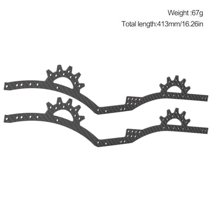 Carbon Fiber LCG Chassis Kit Frame Rails Skid Plate CMS Servo Panhard Mount for 1/10 RC Rigs Crawler Capra SCX10 II VS4-10 Comp Builds DIY Parts (Carbon Fiber Chass Rails) - style: Carbon Fiber Chass Rails