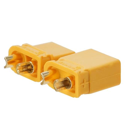 ELFCULB 10 Pairs Amass XT30UD Connectors, XT30 Upgrade Male Female Connectors for Mini-UAV Robot Lipo Battery(Yellow) - color: 10 Pairs XT30UD
