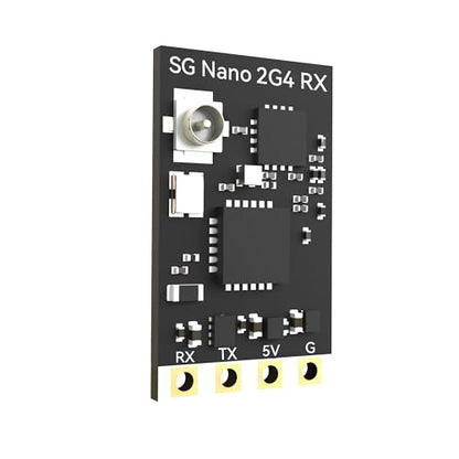 SkyGuy ELRS FPV Receiver - 2.4ghz ExpressLRS Nano Receiver Drone RX Module with 78mm UFL T Antenna for FPV Drone Tiny Whoop Fixed-wing RC Plane