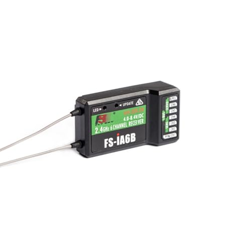 JeeFly FS-iA6B Receivers 6-Channel 2.4GHz Receiver with PPM/iBus Dual Antenna AFHDS2A Compatible with FS-i6/i6X/i10 Transmitters for RC Drones, Airplanes & Helicopters