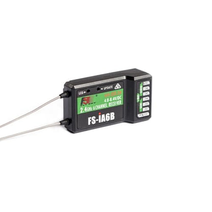 JeeFly FS-iA6B Receivers 6-Channel 2.4GHz Receiver with PPM/iBus Dual Antenna AFHDS2A Compatible with FS-i6/i6X/i10 Transmitters for RC Drones, Airplanes & Helicopters