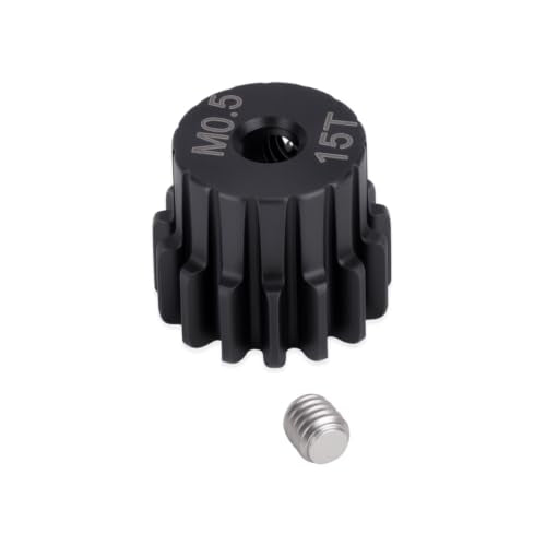 0.5M Pinion Gear Set 14T-18T, 2mm Bore Hardened Steel Motor Gears with Set Screws, 5PCS RC Gear Set Compatible with Losi Micro-B 1/24 1/28 RC Cars