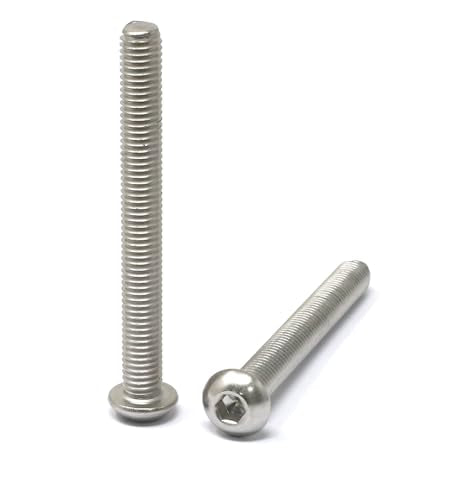 iexcell 10 Pcs M8 x 75mm Thread Pitch 1.25 mm Stainless Steel 304 Hex Socket Button Head Cap Screws Bolts Kit - size: M8 x 75mm