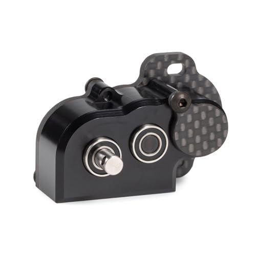 Tiny Portal Transmission 48P Gearbox with Slipper Pad for 1/10 LCG Chassis Cheater Rigs Capra AR45P CP44 Enduro Comp Fox Portal Axle Comp Builds (Black) - color: Black
