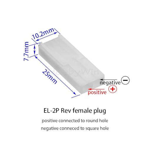 9.6V NiMh NiCd Battery US Charger 250mA EL-2P Female Plug for RC Car Off-Road Truck Speed Boat (Rev Plug)