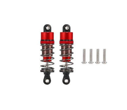 1/10 RC Oil Leakproof Shocks,2Pcs Adjustable Oil Filled Shocks 52mm-120mm for 1/10 RC Buggy Truggy On Road Touring Drift Cars Monster Trucks Upgrade Parts (2PCS 75mm Red) - color: 2PCS 75mm Red