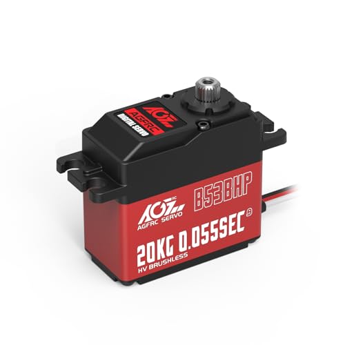 AGFRC High-Speed Brushless Steering RC-Servo-Motor - 0.055Sec Upgraded Digital Servo with Metal Gear for 1/10 RC Car Boat Crawler(B53BHP V2) - style: B53BHP V2