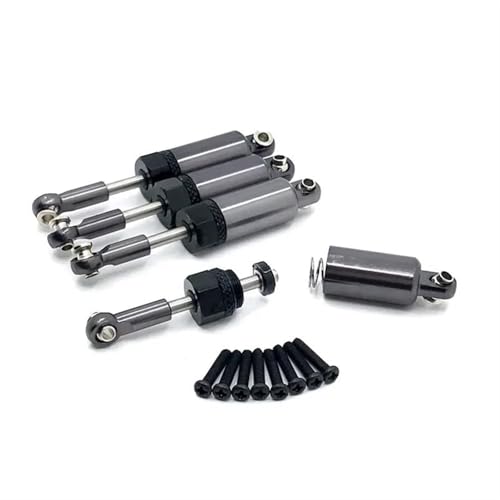 RC Crawlers Components For HSP 18321 18322 18311 18312 18301 18302 Metal Oil Shock Absorber Damper 1/18 RC Car Upgrade Parts Replacement Accessories(Gray) - color: Gray