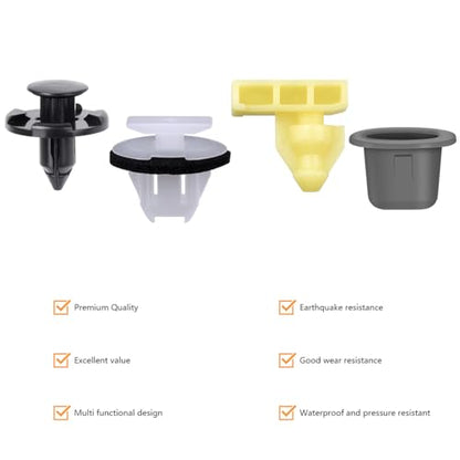 45PCS Car Retainer Clips Kit, Automotive Wheel Flare Retainer Fastener Clip Assortment, Vehicle Retainer Clips Accessories, Compatible with Armada Juke Murano Rouge QX56 QX80