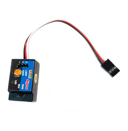 4-6V RC Car Gyro Stabilizer Module SMM System Sensitivity for HBX WPL D12 | SMM vibration gyro sensor, digital PI control, adjustable sensitivity via potentiometer, steering direction switch, 4-6V