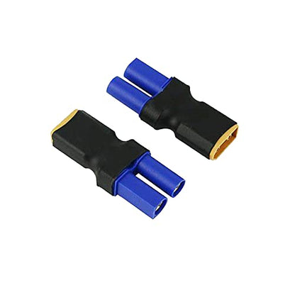 5-Pack XT60 Male Connector to EC5 Female Connector Adapter Plug for RC Lipo Battery - size: XT60 Male to EC5 Female