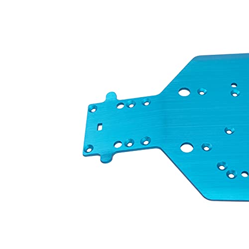 Aluminum Alloy 06001 Chassis Bottom Plate Frame Compatible with Redcat Racing HSP 94105 94106 94108 94109 1/10 RC Off-Road Buggy Car (Blue) - color: Blue