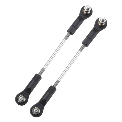 MECCANIXITY 2Pcs Adjustable Turnbuckles Camber Link, 79-89mm Turnbuckle Rod Steering Servo Linkage with M3 Ball Head Rod Ends for RC Car Replace Parts - size: 79-89mm