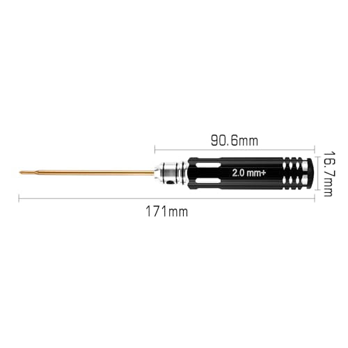 INJORA 2.0mm+ Phillips Screwdriver 3.0mm Hex Nut Driver, RC Tool for SCX30