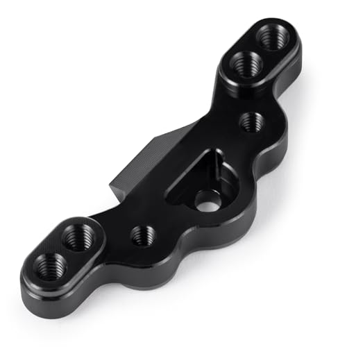 RC Car Aluminum Front Camber Block for 1/16 Losi Mini-B 1/18 Mini-T | CNC Machined Front Upper Arm Tie Rod Mount Black RC Car Buggy Upgrades Parts Accessories