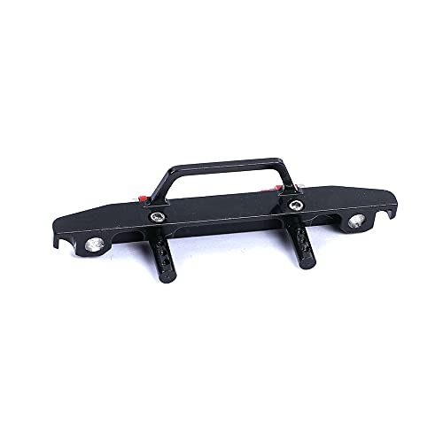 Aluminum Alloy Front Bumper for Axial SCX24 Deadbolt AXI90081 1/24 RC Crawler Car Upgrades (Black)