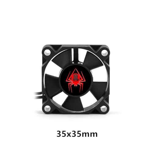 RC Car Motor Cooling Fan 25mm 30mm 35mm 40mm 50mm High Speed Heatsink 28000RPM ESC Fans for 1/8 1/10 1/12 1/16 Scale Truck Off Road Crawler Car 540 550 Brushless OR Brushed Motors (35MM) - size: 35MM