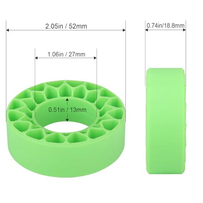 HobbyPark 1.0 Tires Silicone Inserts Foam fit 56-58mm*24mm for 1/18 1/24 Scale RC Crawler Truck, Super Soft, 4pcs (Green) - color: Green (Small)