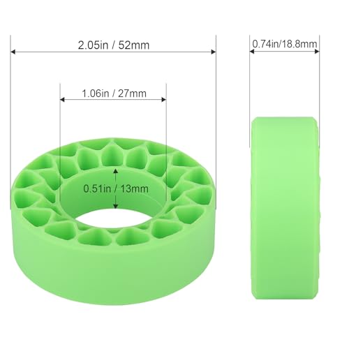 HobbyPark 1.0 Tires Silicone Inserts Foam fit 56-58mm*24mm for 1/18 1/24 Scale RC Crawler Truck, Super Soft, 4pcs (Green) - color: Green (Small)