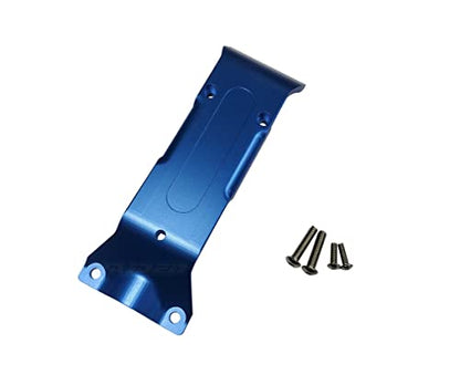 Aluminium Alloy Rear Chassis Skid Plate fits Traxxas 1/10 New EREVO 2.0 E REVO - Blue