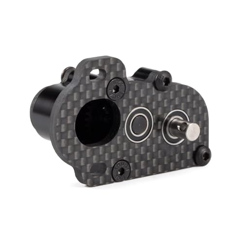 Ultralight Portal Transmission,48Pitch Tiny Gearbox,Machined Ultralight Portal Transmission Tiny Gearbox with Slipper Pad for Cheater Rigs Capra SCX10 III AR45 Axle (Black) - color: Black