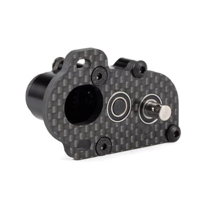 Ultralight Portal Transmission,48Pitch Tiny Gearbox,Machined Ultralight Portal Transmission Tiny Gearbox with Slipper Pad for Cheater Rigs Capra SCX10 III AR45 Axle (Black) - color: Black