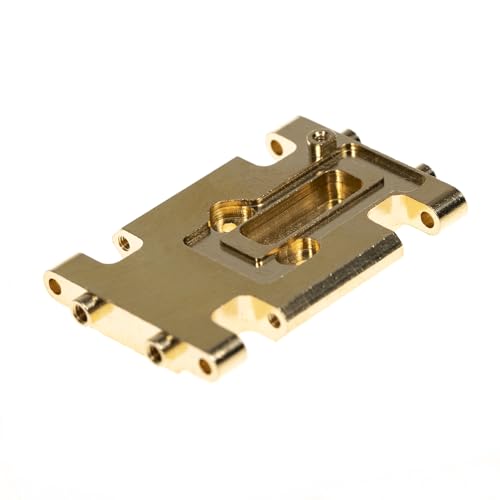 Skid Plate Transmission Mount for AX24,Brass Mount for AX24 XC-1, 21 Grams, Upgrades Parts for 1/24 RC Crawler Car - color: Brass-gold