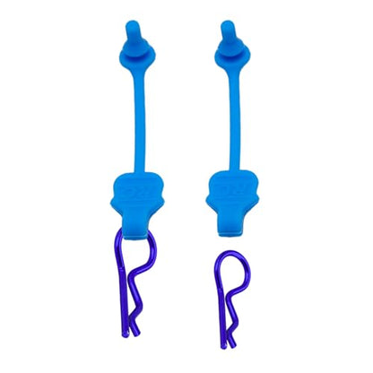 8PCS TGCWENG Universal RC Body Clips w/Pull Tabs Car Clips R Clips for All 1/10 1/12 Scale TRX4 Losi HPI Arrma Kyosho Himoto RC Car Truck Crawler Body Shell Upgrades (1.2mm Purple Clips+Blue Pull) - color: Blue Clips+Blue Pull