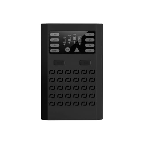EV-Peak E5 2-6S Lipo Battery Charger 60W 5A RC Balance Charger with XT60 Connector for Lipo,LiIon, NiMH, NiCD, Life Batteries Compact & Efficient Design for Hobbyists & Professionals