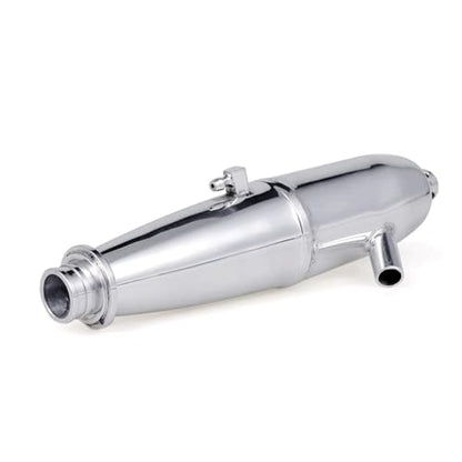 ZEZEFUFU 1 Set Aluminum Alloy Exhaust Pipe Replacement for 1/8 Nitro Gas Engine RC Buggy Car Accessories