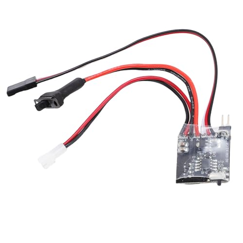 30A Brushed Electronic Speed Controller, RC Motor Speed Control with Brake and PH2.0 Plug for 1:16, 1:18, :24 RC Car Boat DIY