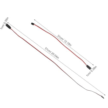 ibasenice 20pcs 3-pin Servo Extension Cables 4/6/8/12/20inch Servo Extension Cord Male to Female RC Wire Cable Connectors Compatible with Jr Futaba RC Car Airplanes