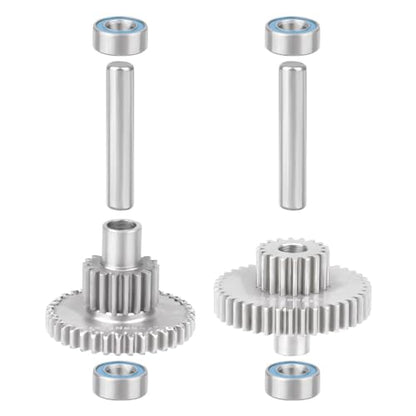 Transmission Gear Set Stainless Steel High Speed Diff Gear for Traxxas TRX4M TRX4MT 1/18 RC Crawler Upgrades (16.6:1) - size: 16.6:1
