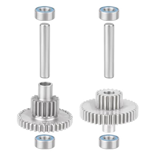 Transmission Gear Set Stainless Steel High Speed Diff Gear for Traxxas TRX4M TRX4MT 1/18 RC Crawler Upgrades (16.6:1) - size: 16.6:1