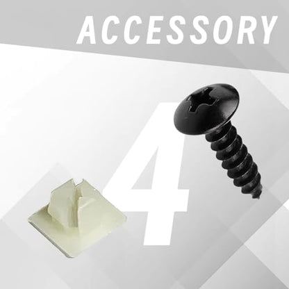 License Plate Screws with Nylon Inserts - Stainless Steel Rust Proof License Plate Screws for Securing License Plates, Frames & Covers 4755299 3907444 A11719 - color: Black-K6