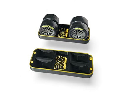 Tire Rack with Lug Nut Holder – Compatible with Losi NASCAR 1/12 Scale RC Car
